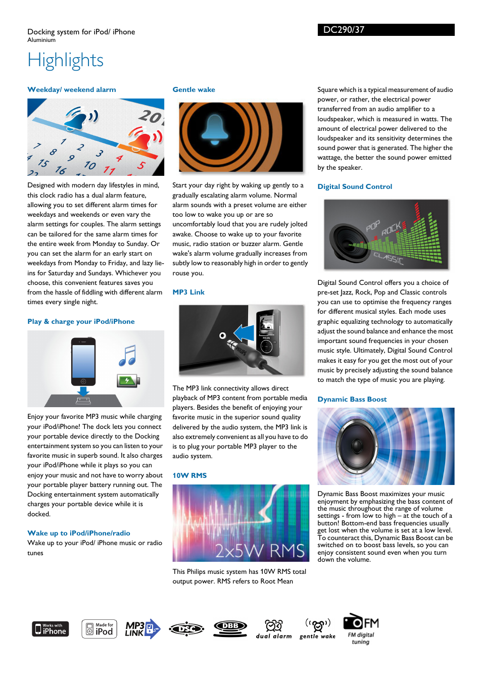 Highlights | Philips DC290-37 User Manual | Page 2 / 3