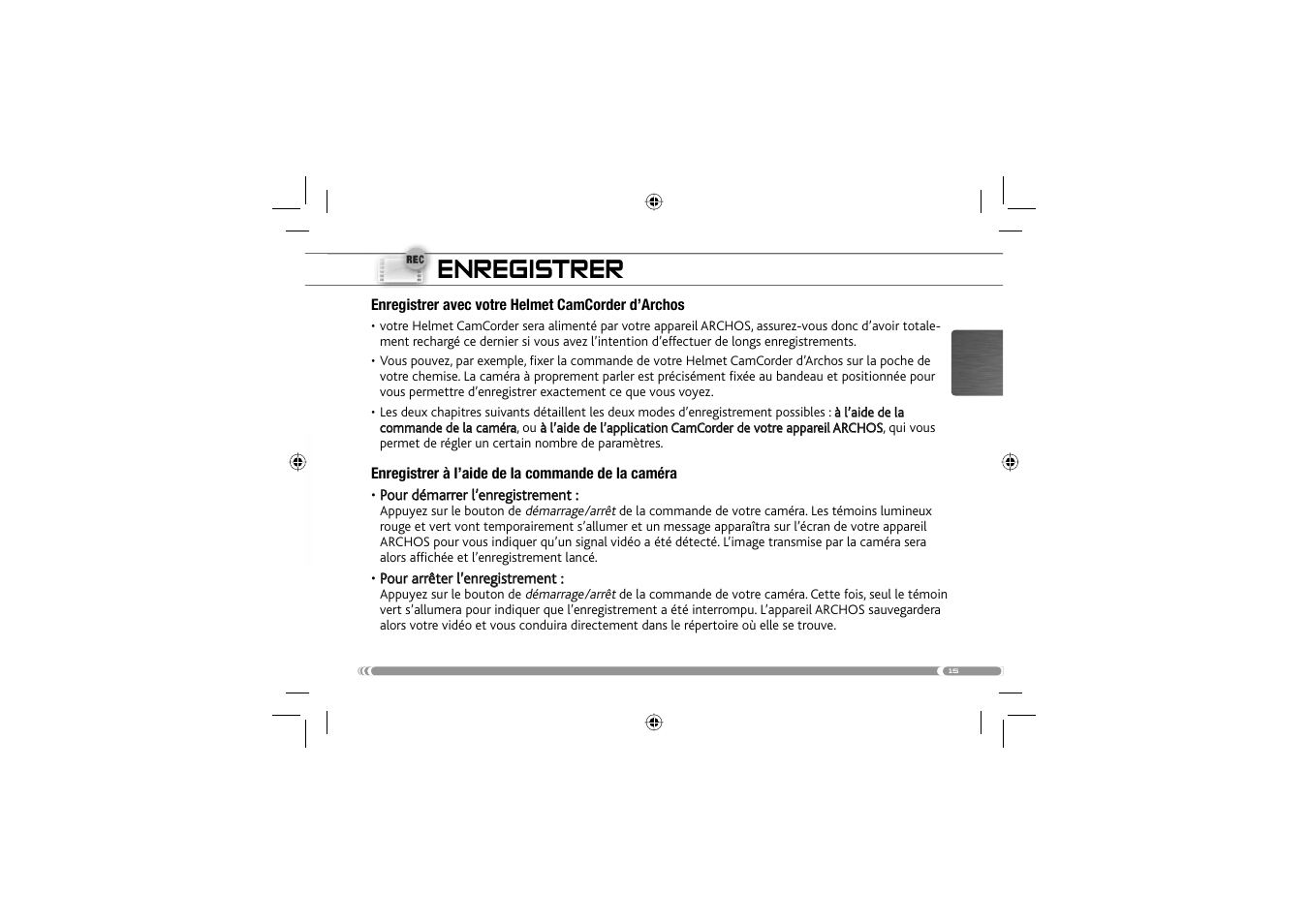 Enregistrer | ARCHOS 604 User Manual | Page 17 / 64