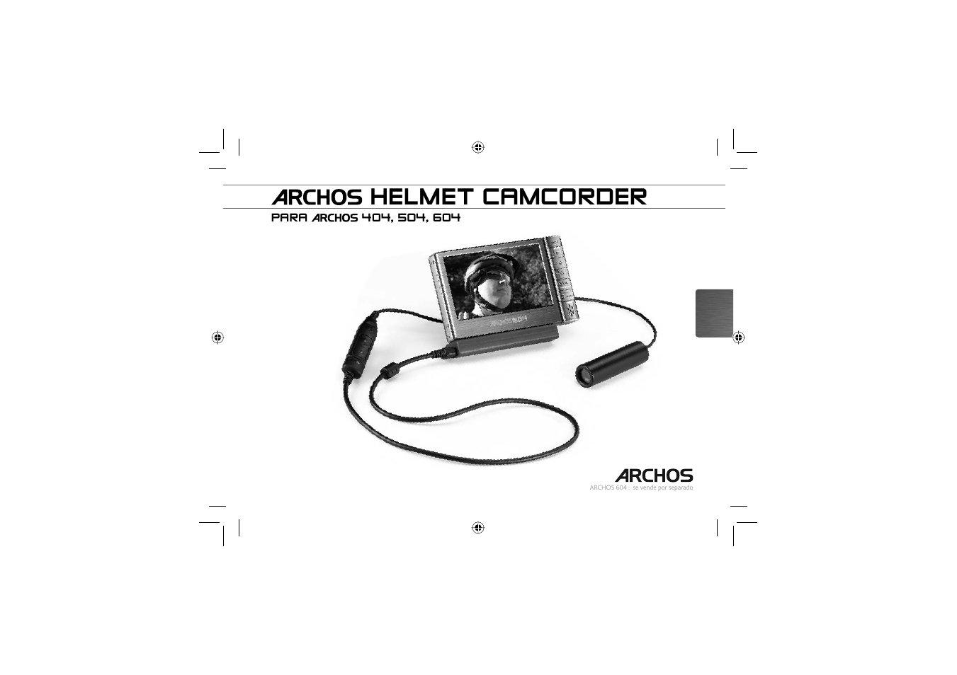 Español, Helmet camcorder | ARCHOS 604 User Manual | Page 23 / 64