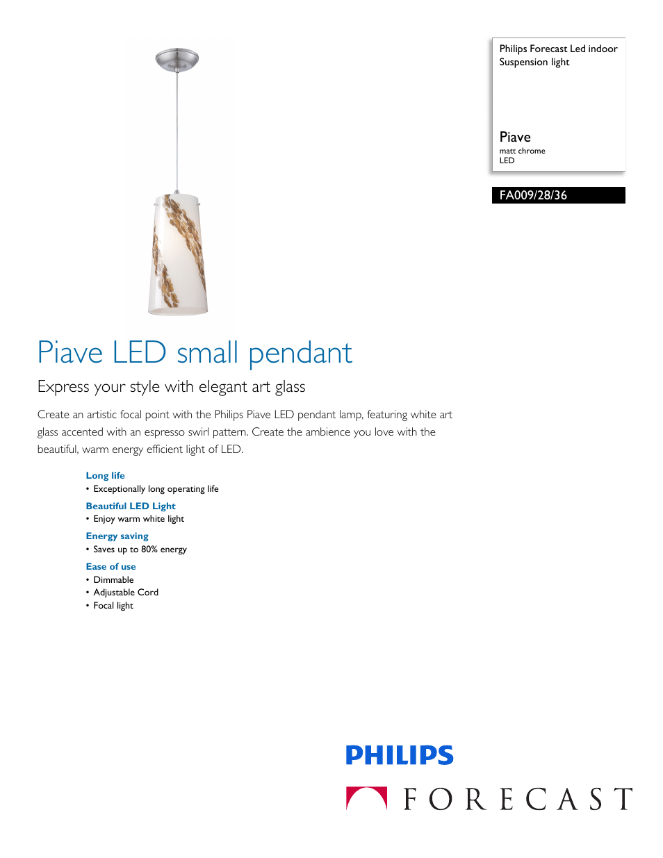 Philips FA0092836 User Manual | 2 pages