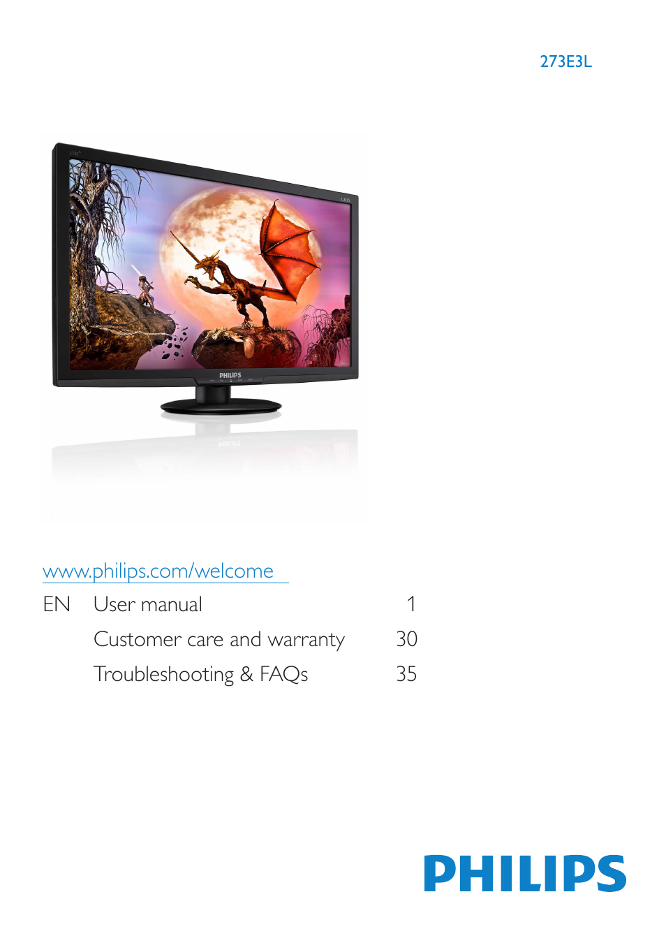 Philips 273E3LHSS-00 User Manual | 41 pages