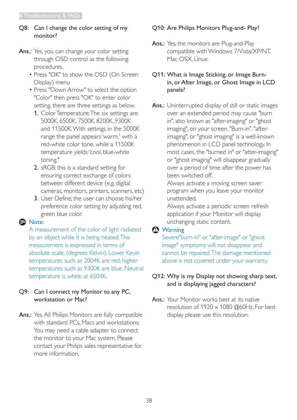 Philips 273E3LHSS-00 User Manual | Page 40 / 41