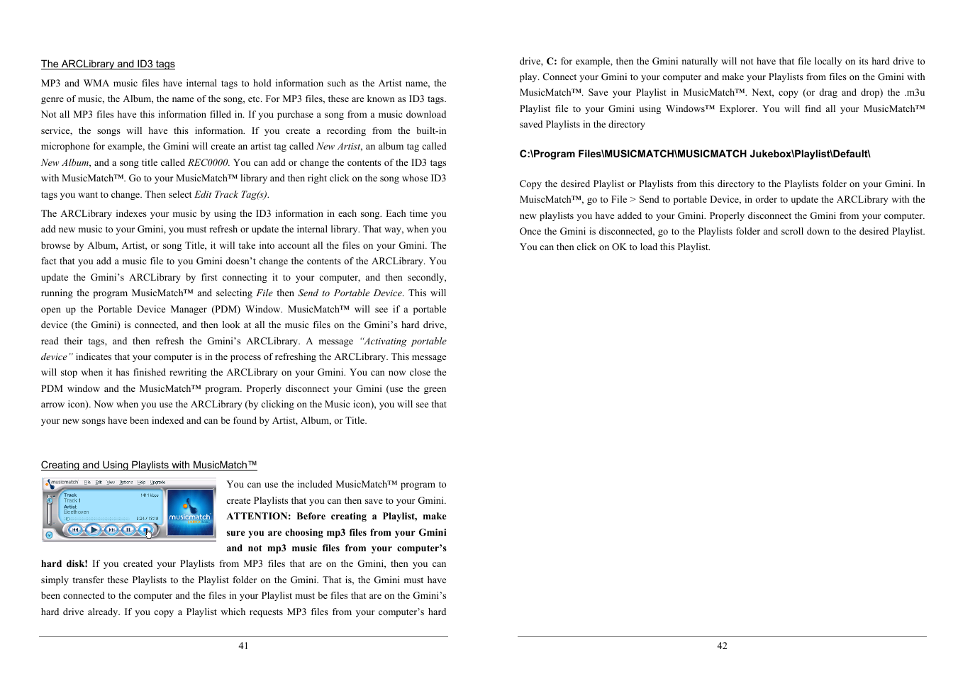 ARCHOS 100 series User Manual | Page 21 / 27