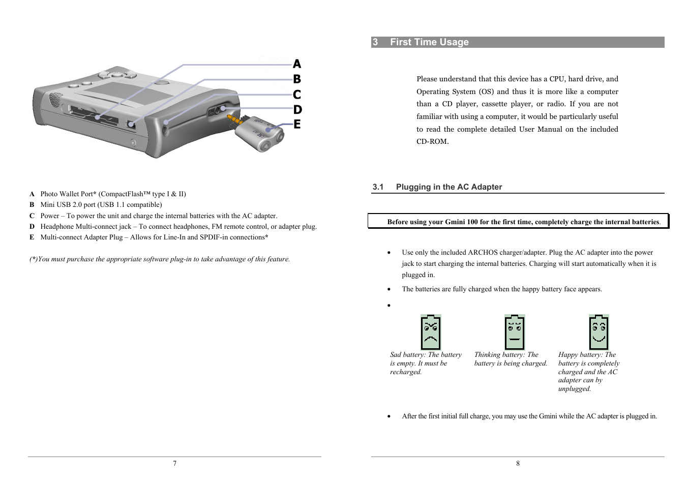 ARCHOS 100 series User Manual | Page 4 / 27
