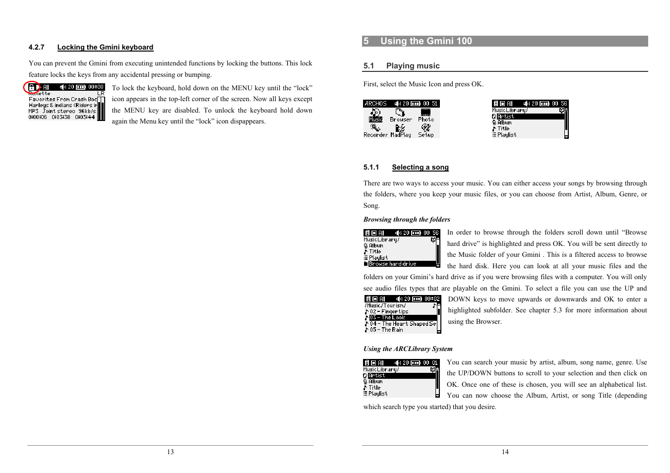 ARCHOS 100 series User Manual | Page 7 / 27