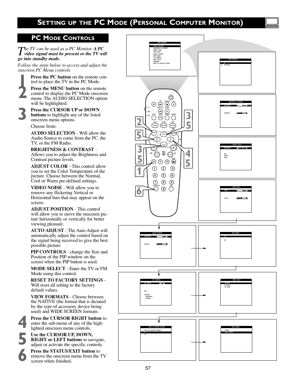 Pc m, Etting up the, Ersonal | Omputer, Onitor | Philips 17PF9945-37 User Manual | Page 57 / 64