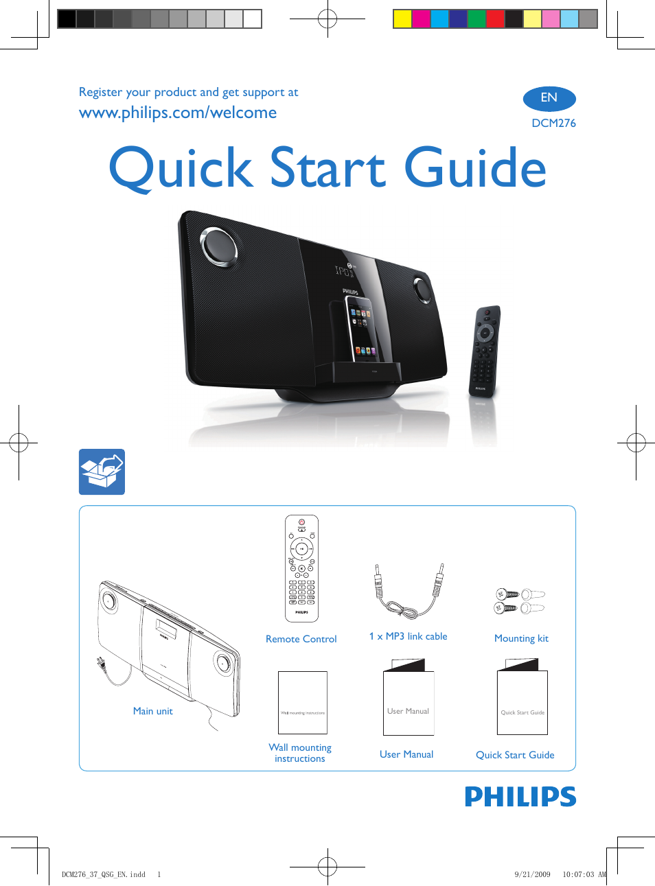 Philips DCM276-37 User Manual | 3 pages