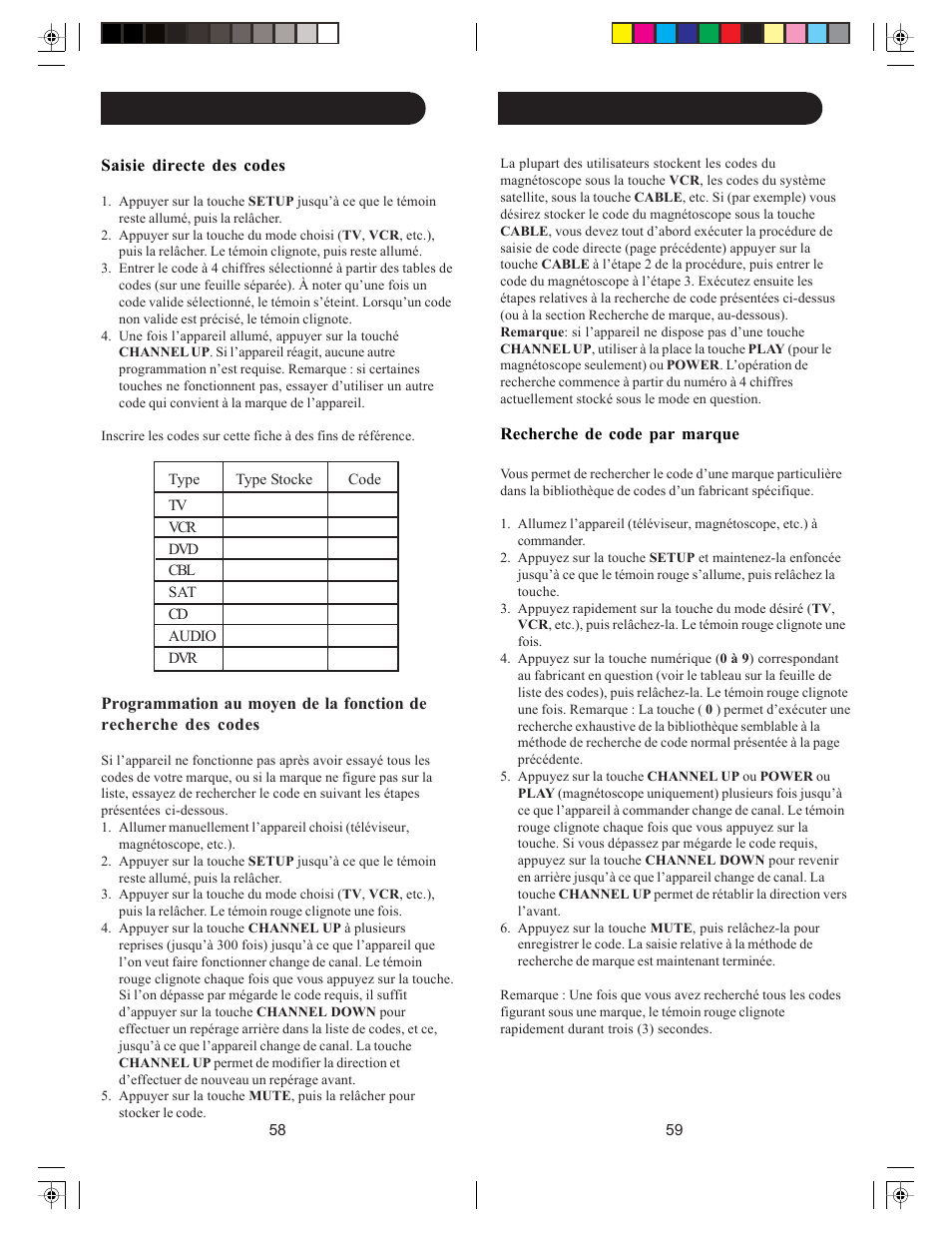 Configuration (suite) | Philips SRU4008-27 User Manual | Page 30 / 39