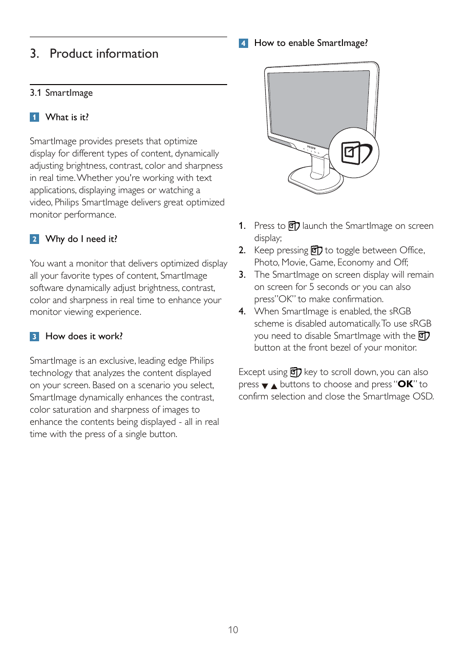 Product information | Philips Brilliance LCD monitor with PowerSensor 235B2CS B-line 23" 58.4 cm Full HD User Manual | Page 12 / 60