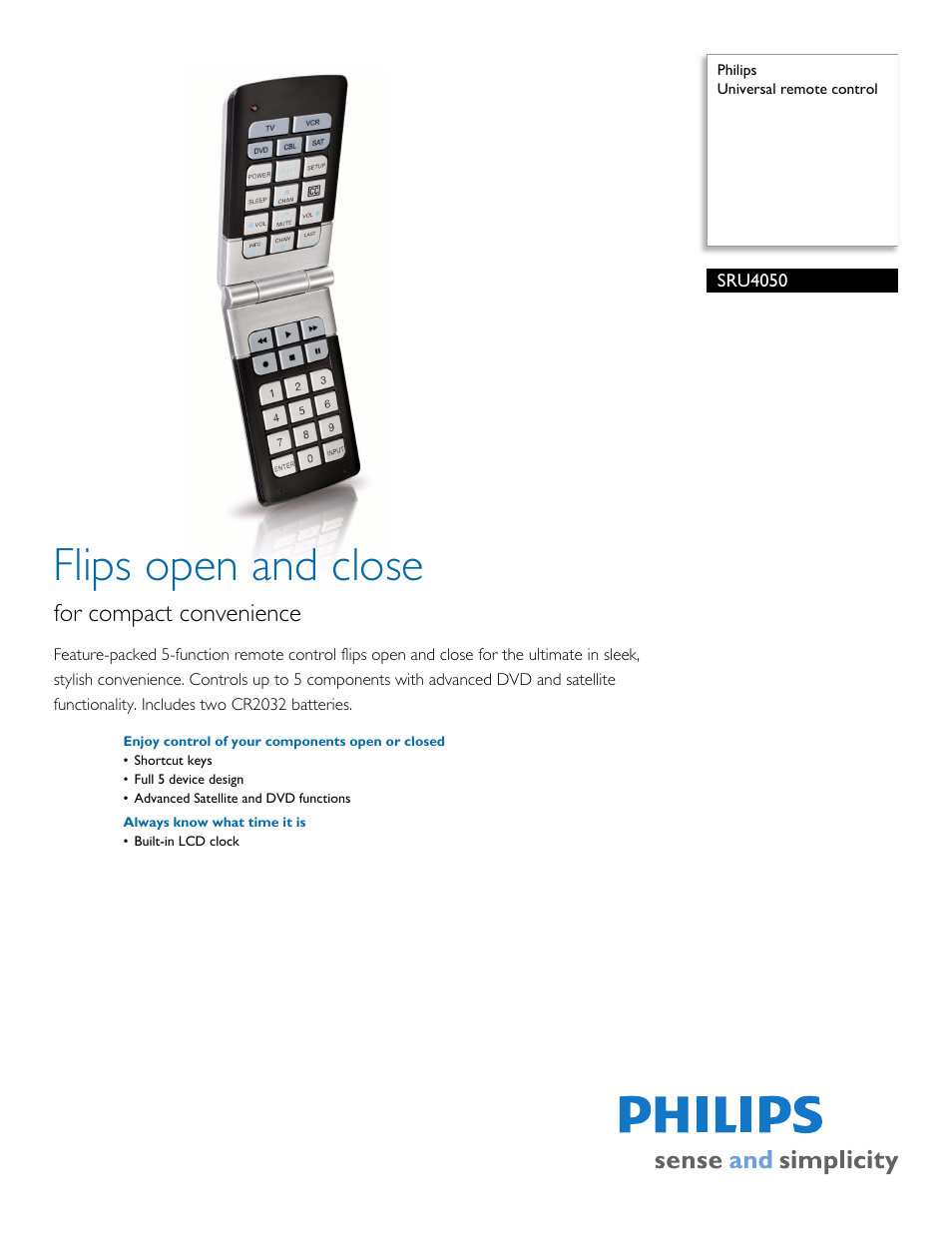 Philips SRU4050-17 User Manual | 2 pages