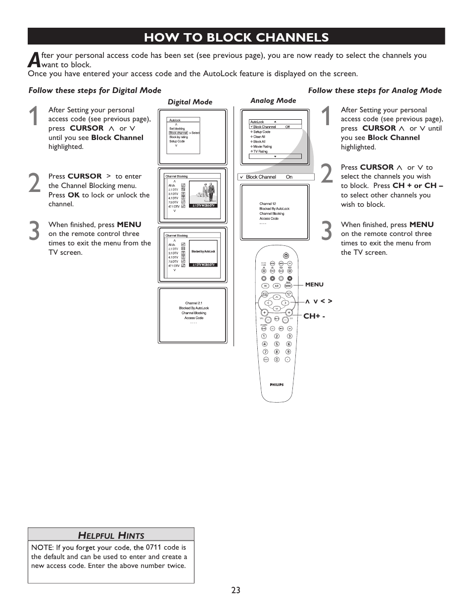 Philips 32PT9100D-37B User Manual | Page 23 / 43