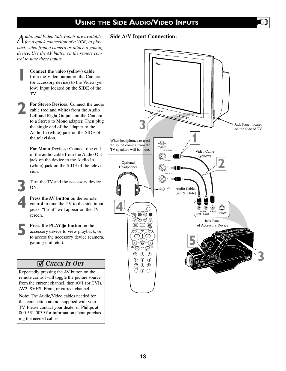 Philips 27 in Color TV User Manual | Page 13 / 40