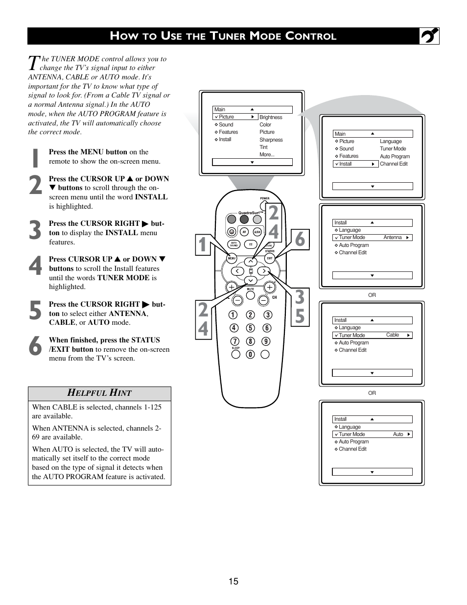 Philips 27 in Color TV User Manual | Page 15 / 40