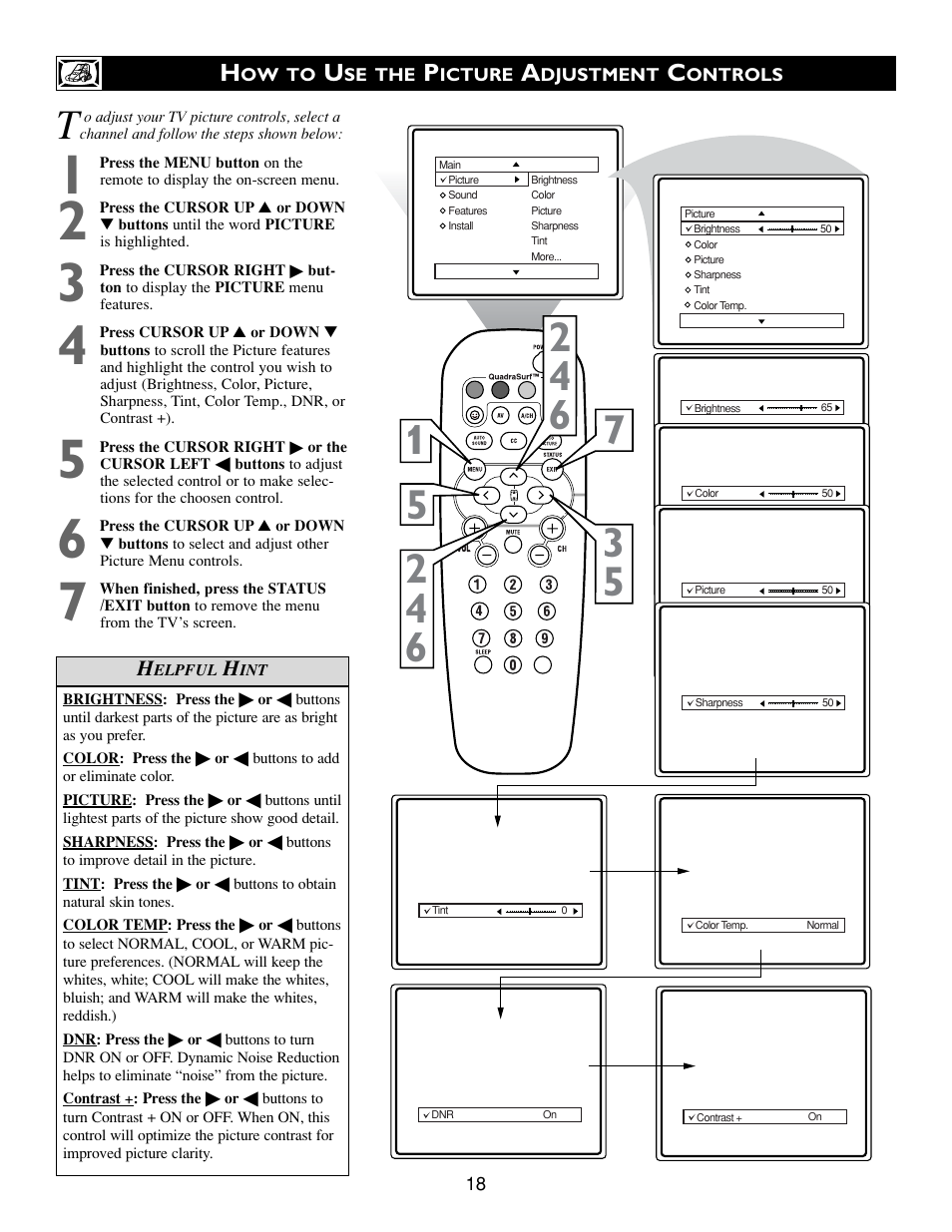 Philips 27 in Color TV User Manual | Page 18 / 40