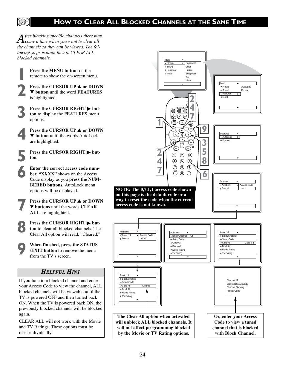 Philips 27 in Color TV User Manual | Page 24 / 40