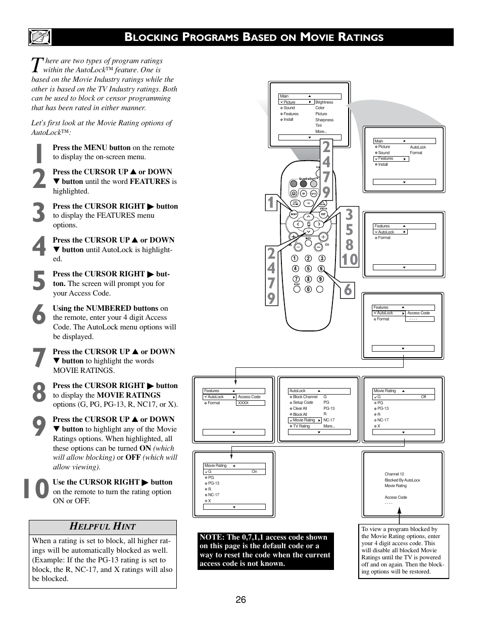 Philips 27 in Color TV User Manual | Page 26 / 40