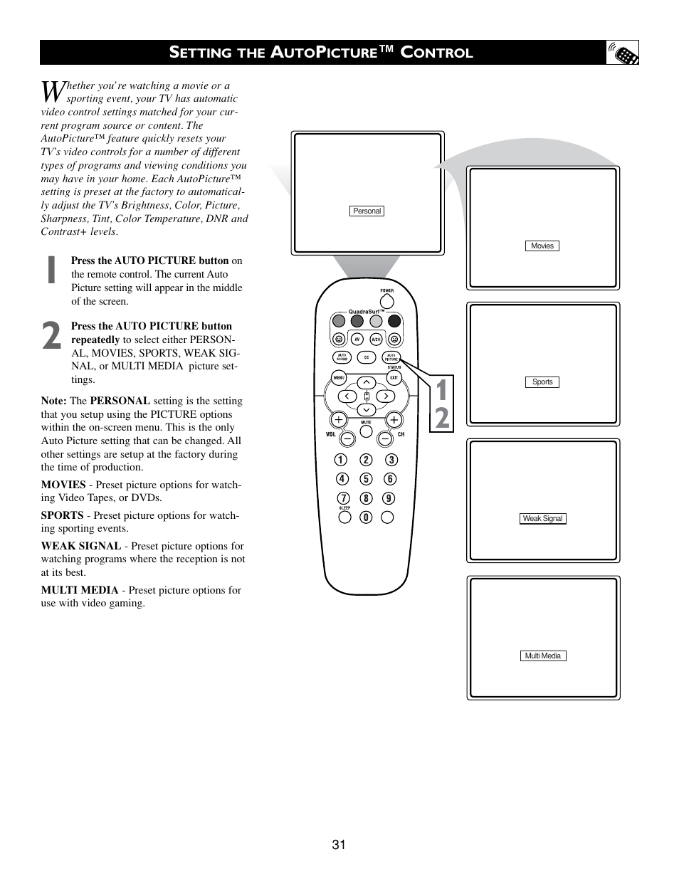 Philips 27 in Color TV User Manual | Page 31 / 40