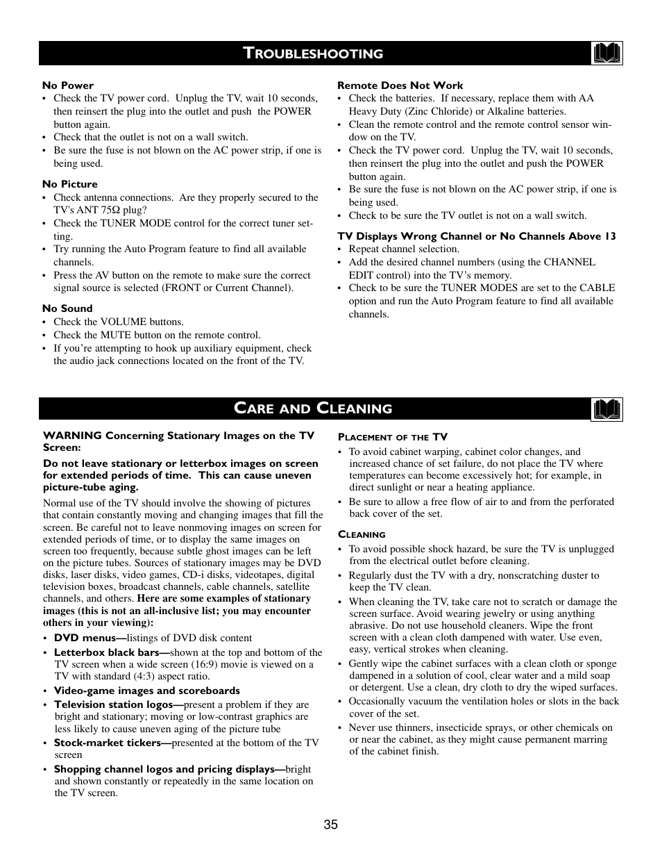 Philips 27 in Color TV User Manual | Page 35 / 40
