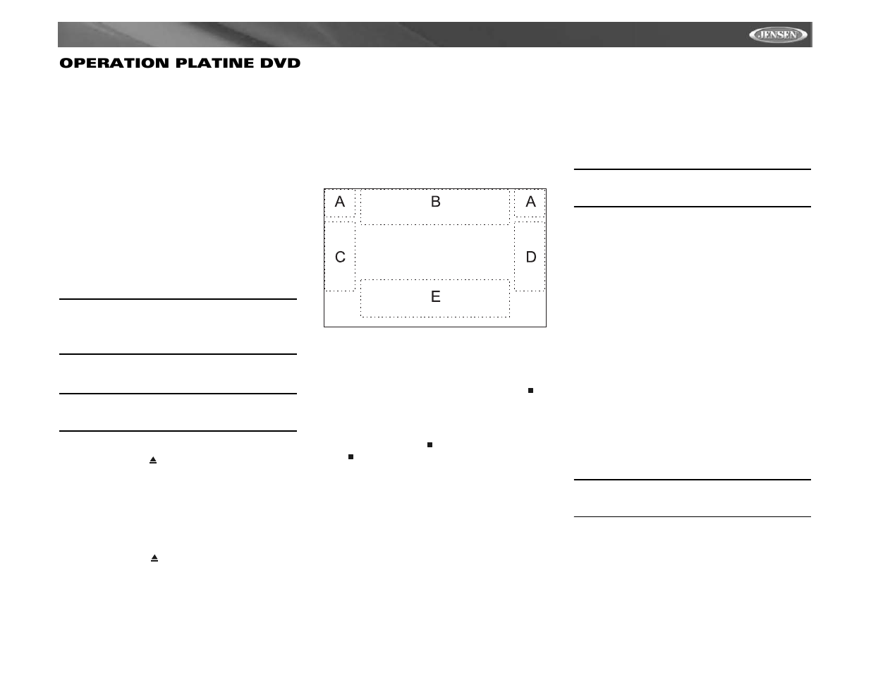 Vm9511ts operation platine dvd | Jensen VM9511TS User Manual | Page 103 / 118