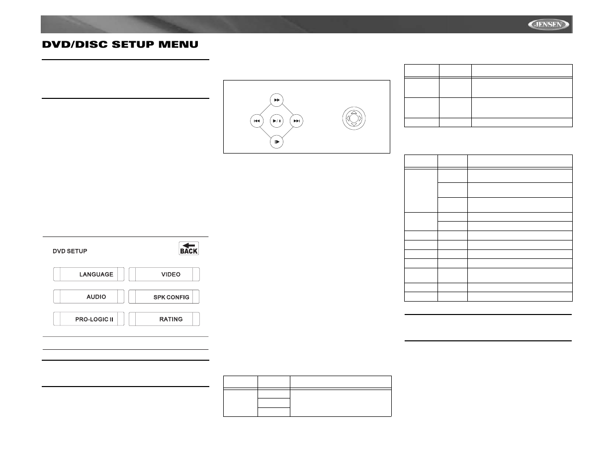 Vm9511ts dvd/disc setup menu | Jensen VM9511TS User Manual | Page 29 / 118