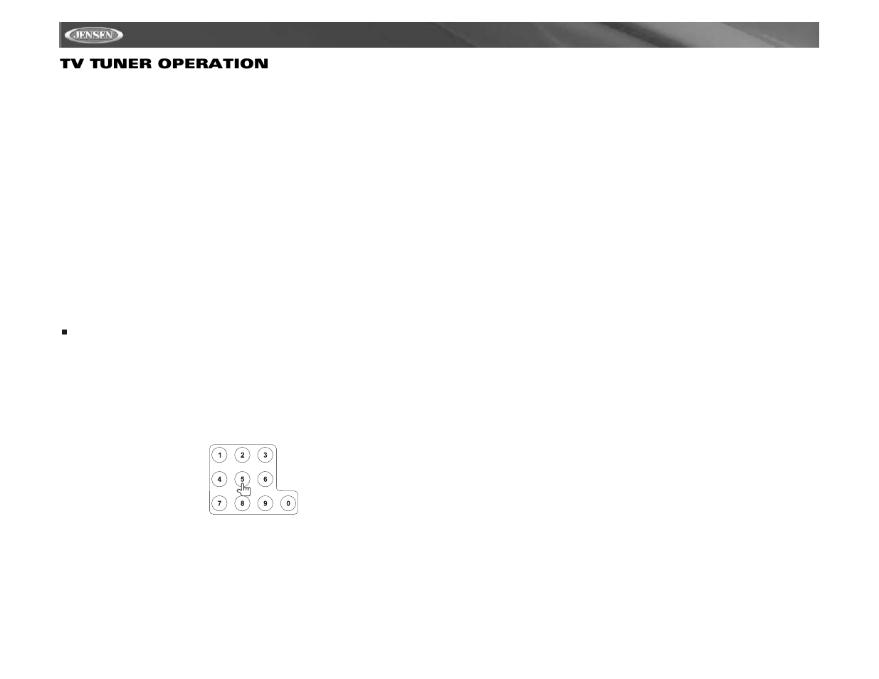 Vm9511ts tv tuner operation | Jensen VM9511TS User Manual | Page 36 / 118