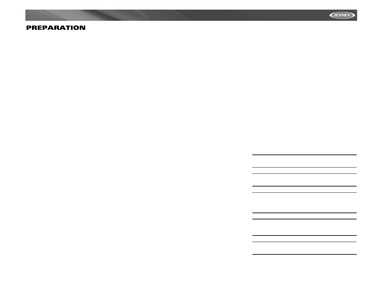 Vm9511ts preparation | Jensen VM9511TS User Manual | Page 5 / 118