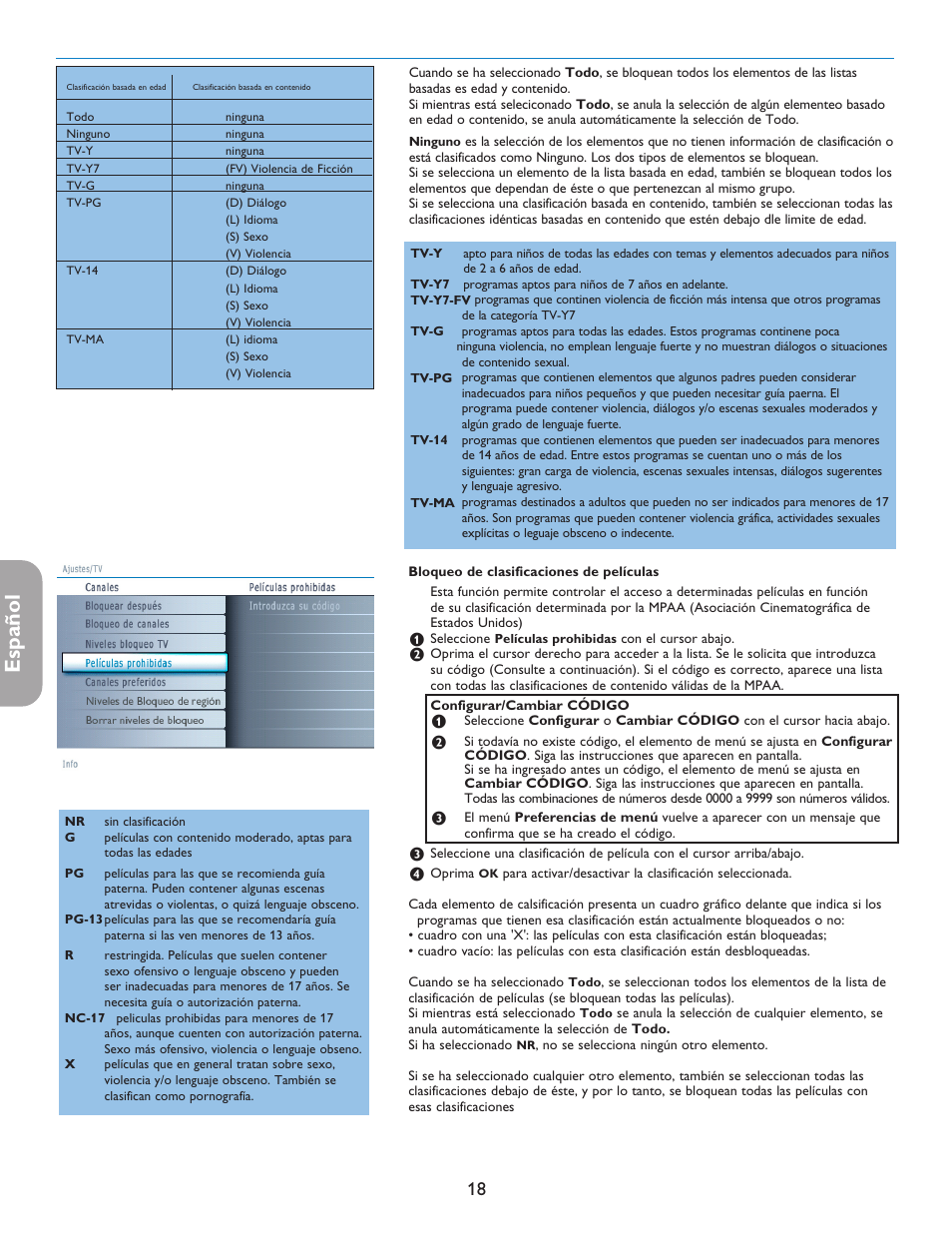 Español | Philips 42PF5421D-37 User Manual | Page 102 / 123