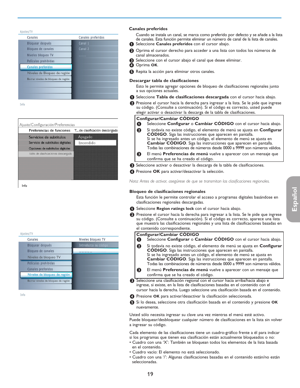 Español | Philips 42PF5421D-37 User Manual | Page 103 / 123