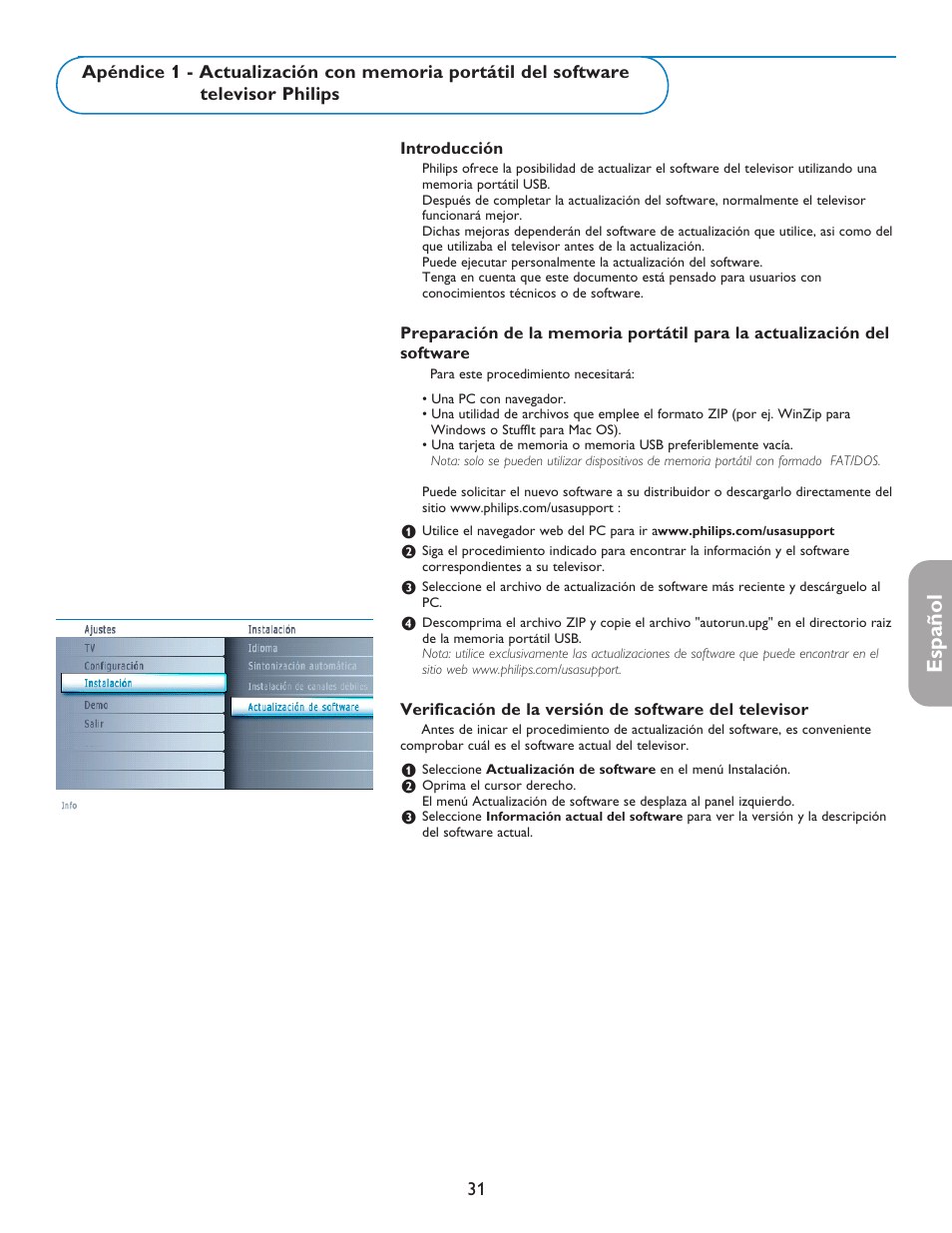 Español | Philips 42PF5421D-37 User Manual | Page 115 / 123