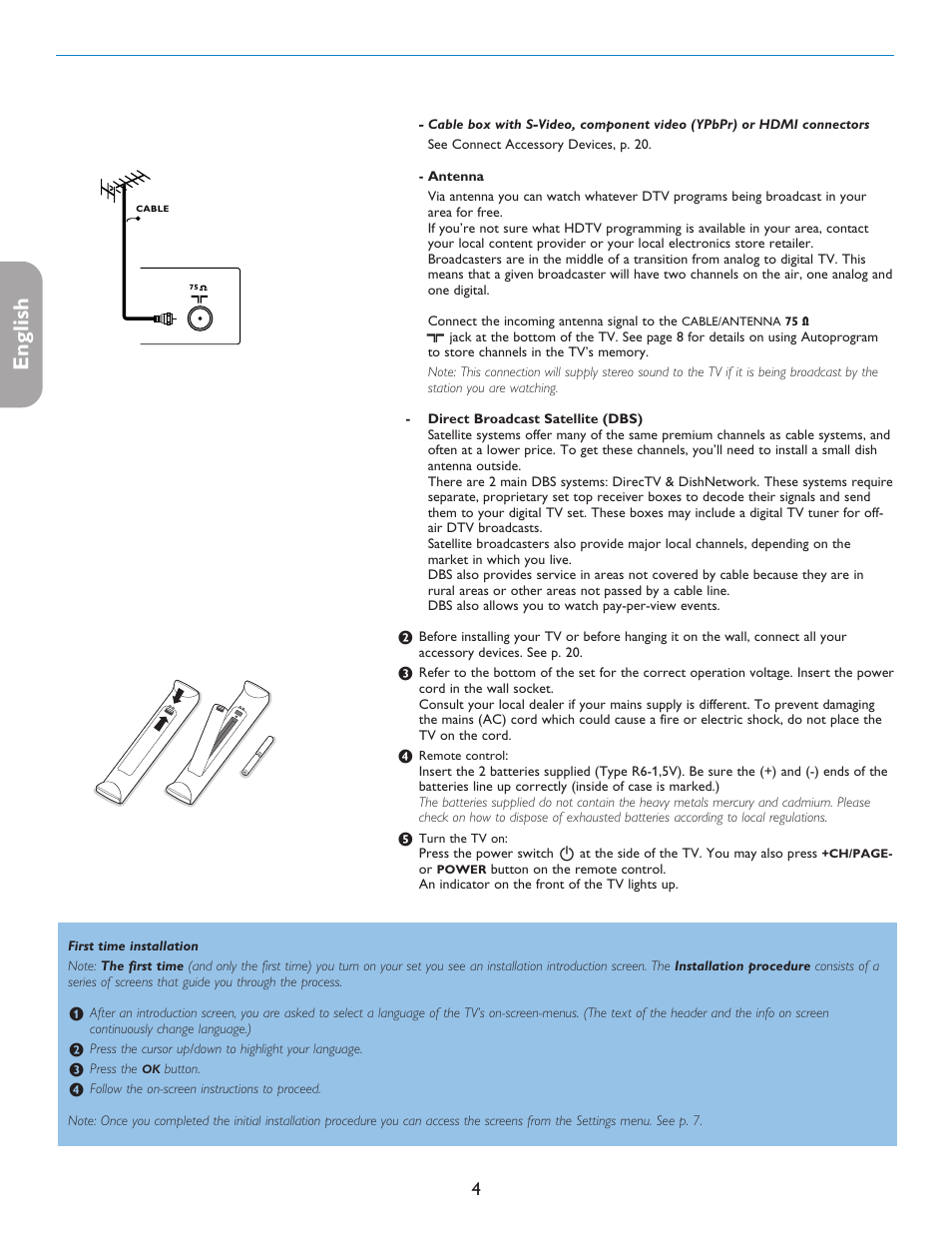 English française español | Philips 42PF5421D-37 User Manual | Page 12 / 123