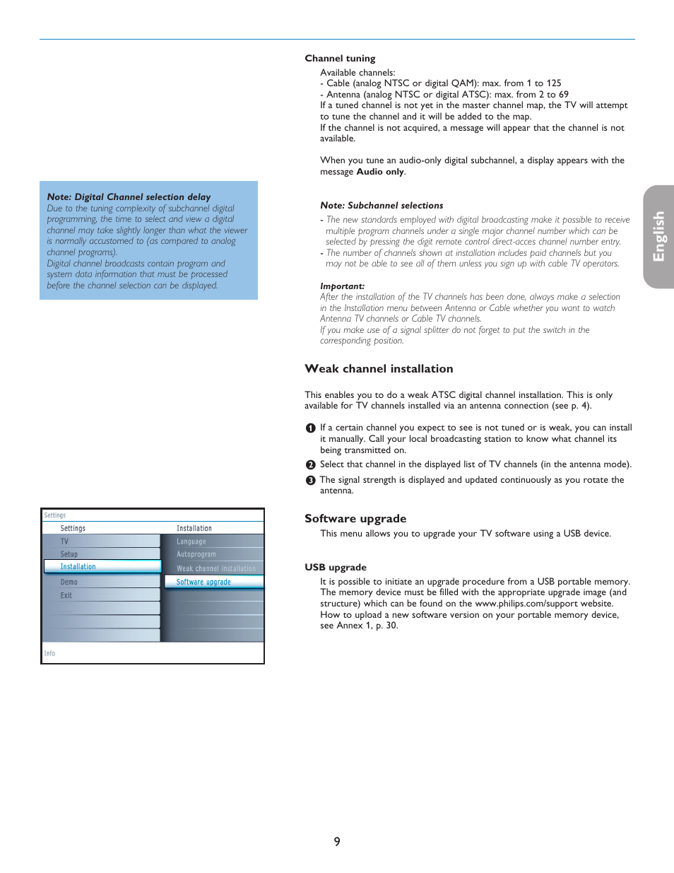 English française español | Philips 42PF5421D-37 User Manual | Page 17 / 123