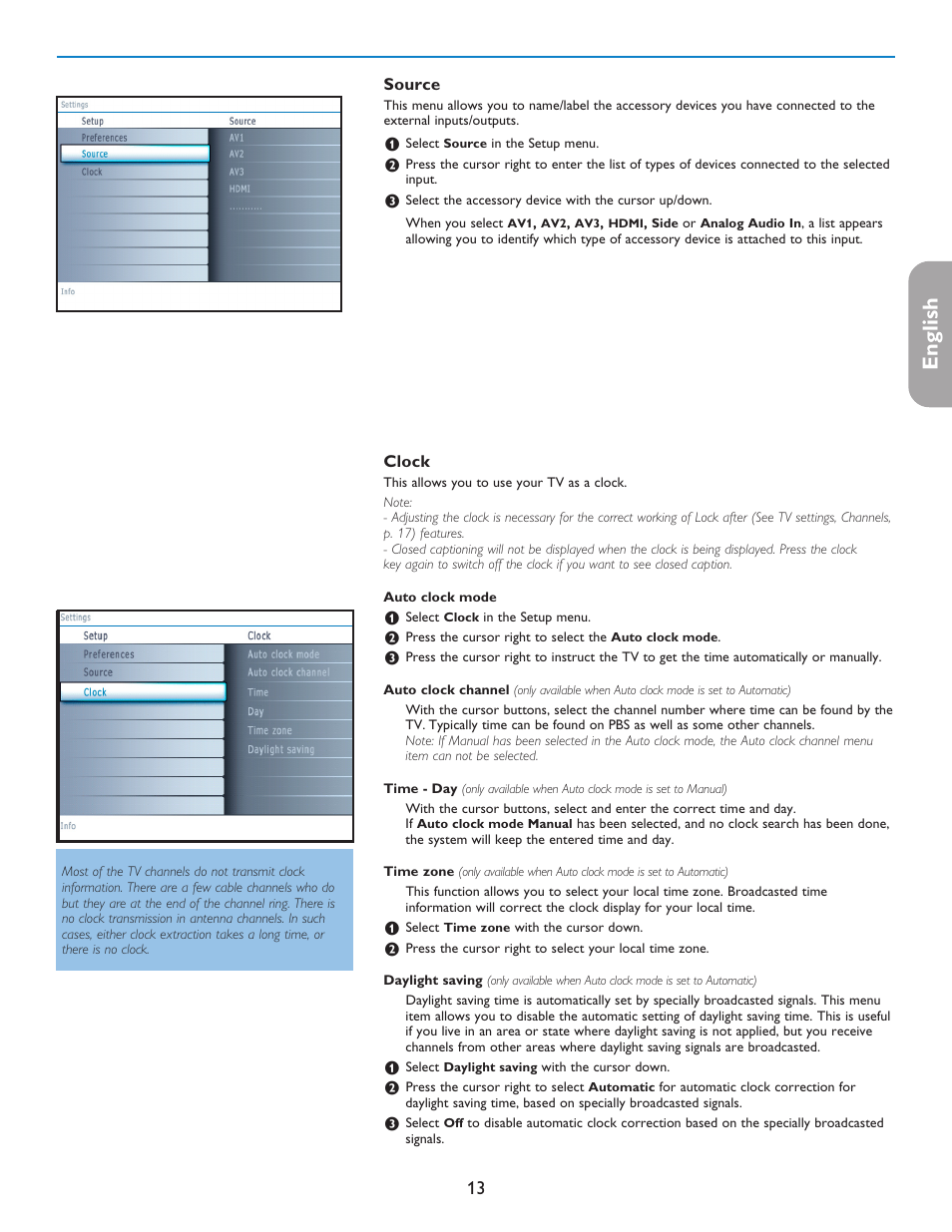 English française español | Philips 42PF5421D-37 User Manual | Page 21 / 123