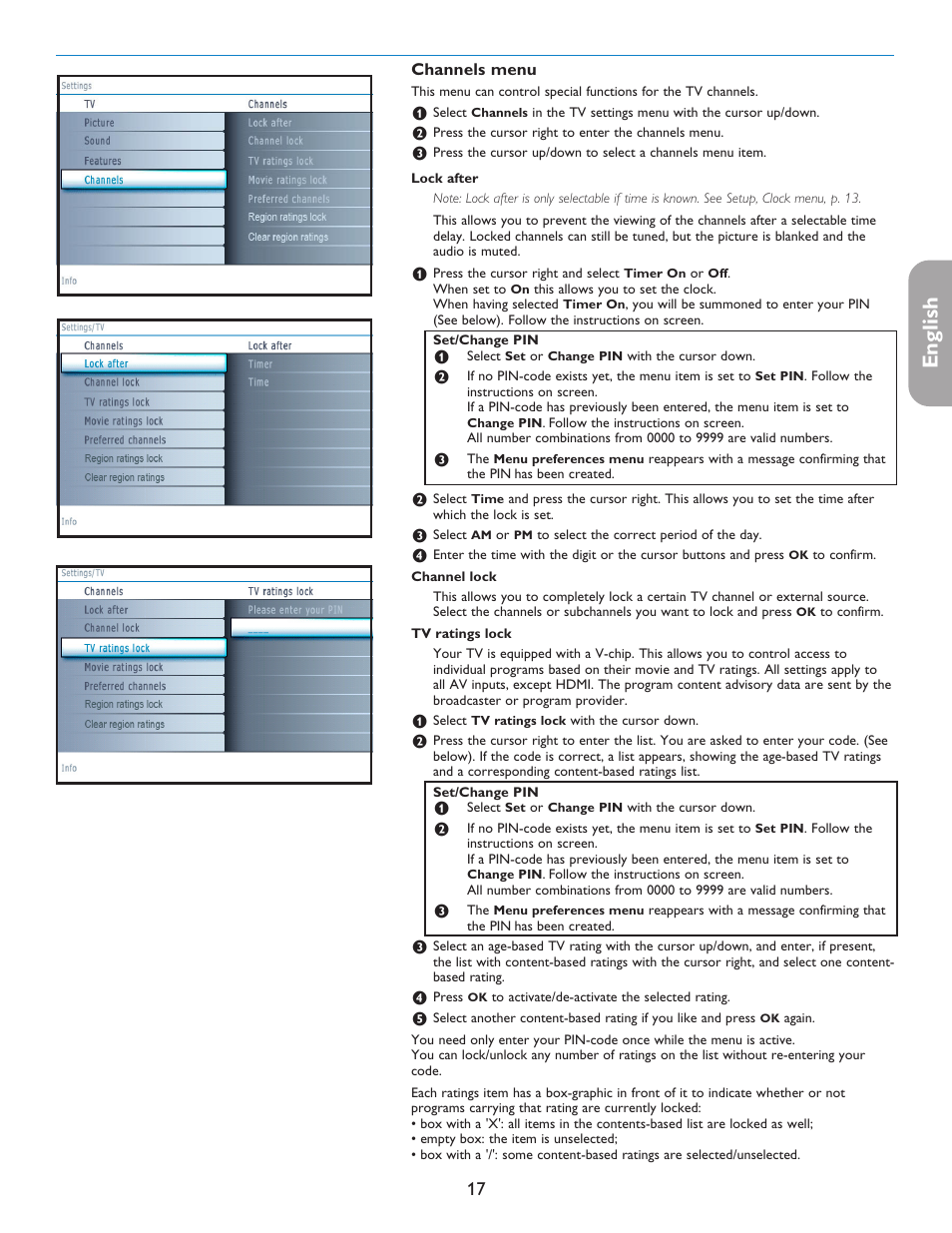 English française español | Philips 42PF5421D-37 User Manual | Page 25 / 123