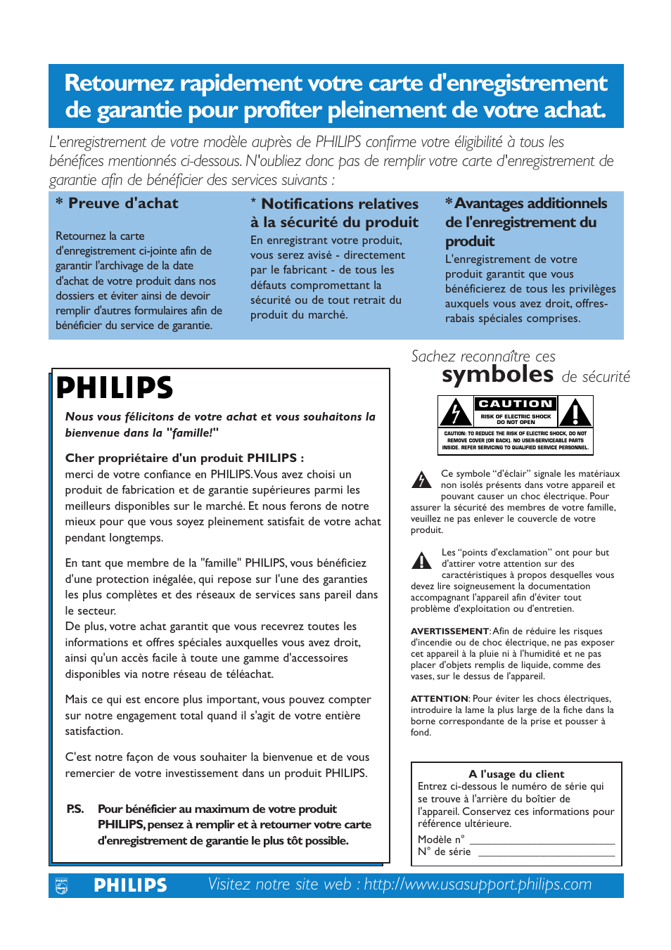 Symboles, Sachez reconnaître ces, De sécurité | Philips 42PF5421D-37 User Manual | Page 45 / 123