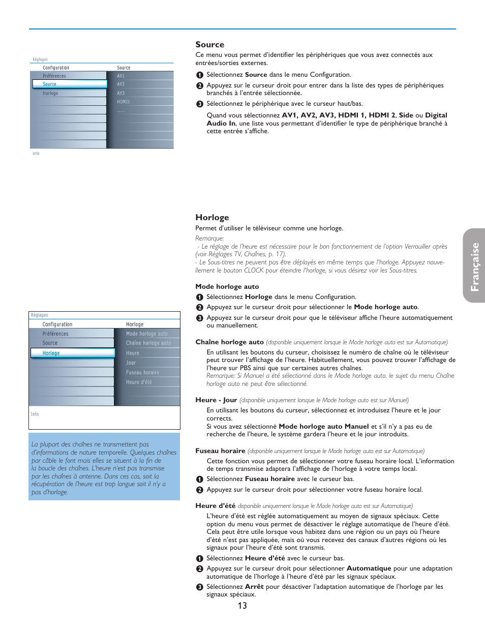Française | Philips 42PF5421D-37 User Manual | Page 59 / 123