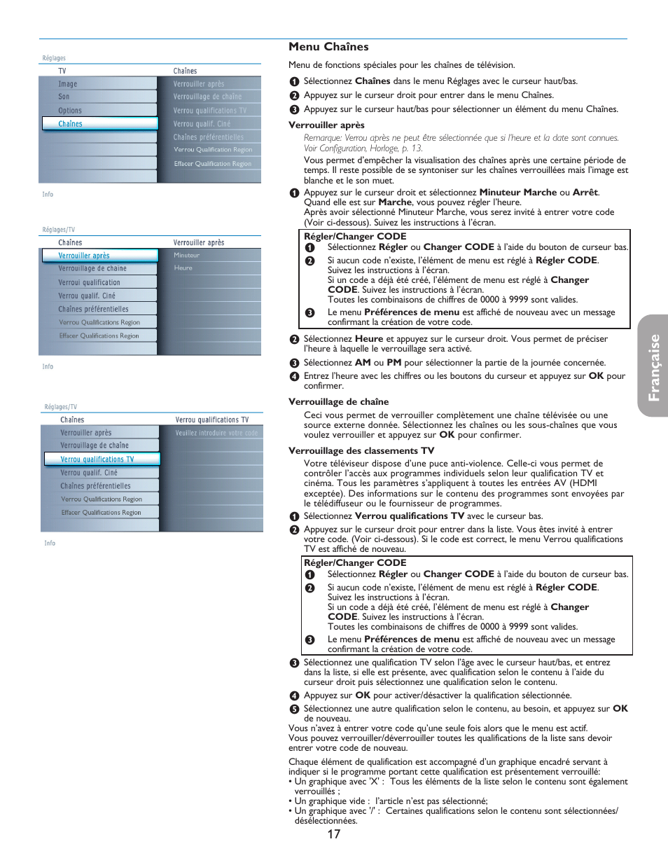 Française | Philips 42PF5421D-37 User Manual | Page 63 / 123