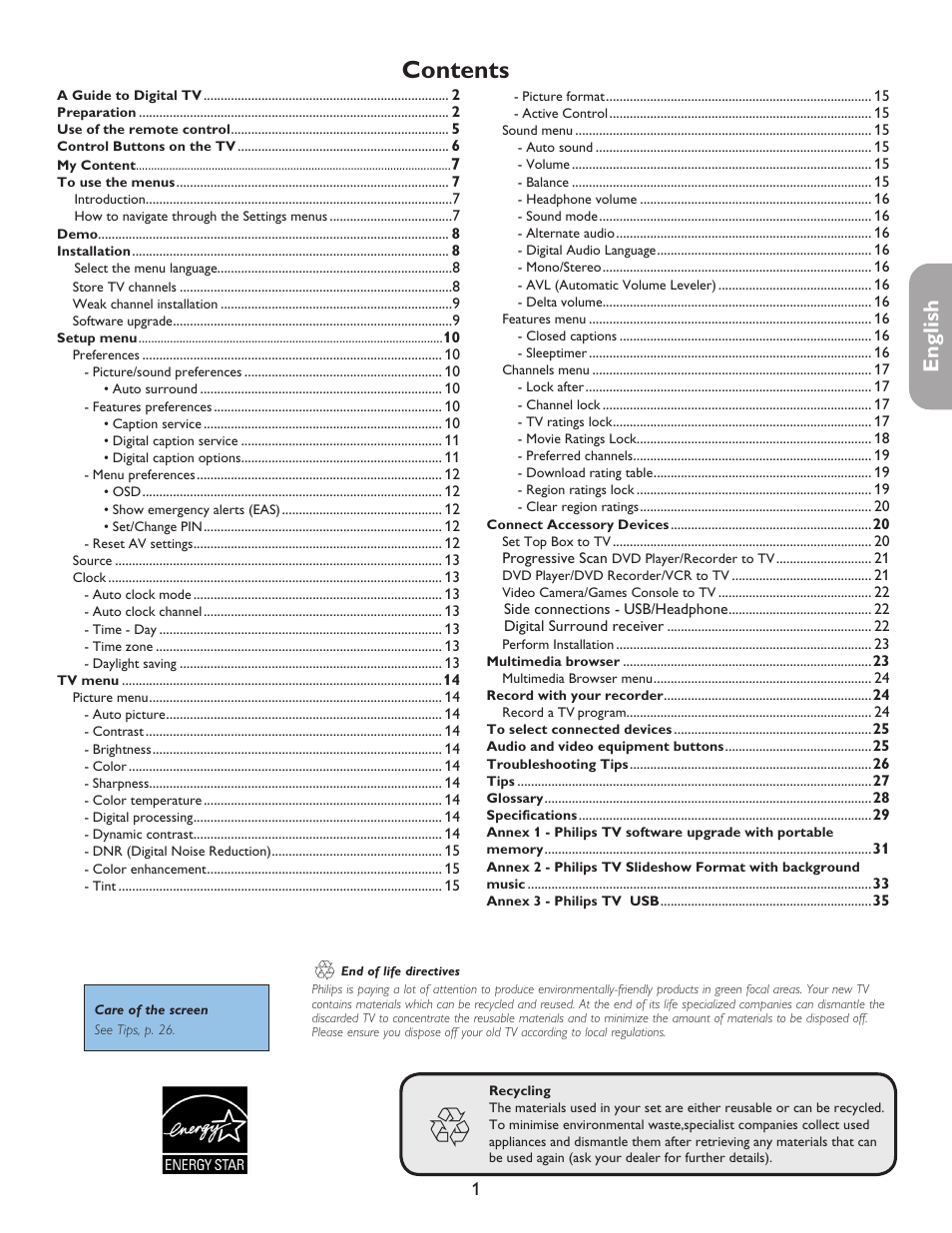 Philips 42PF5421D-37 User Manual | Page 9 / 123