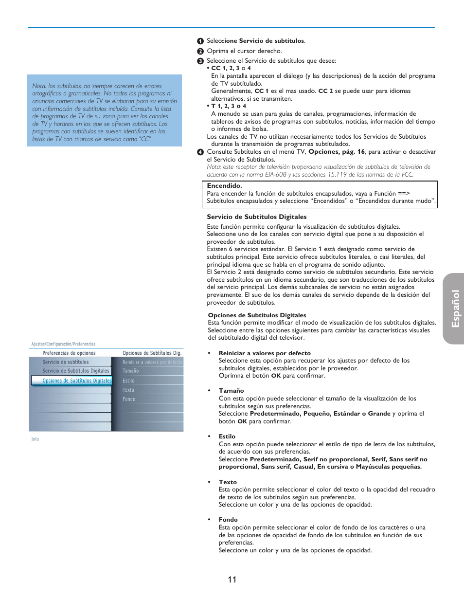 Español | Philips 42PF5421D-37 User Manual | Page 95 / 123