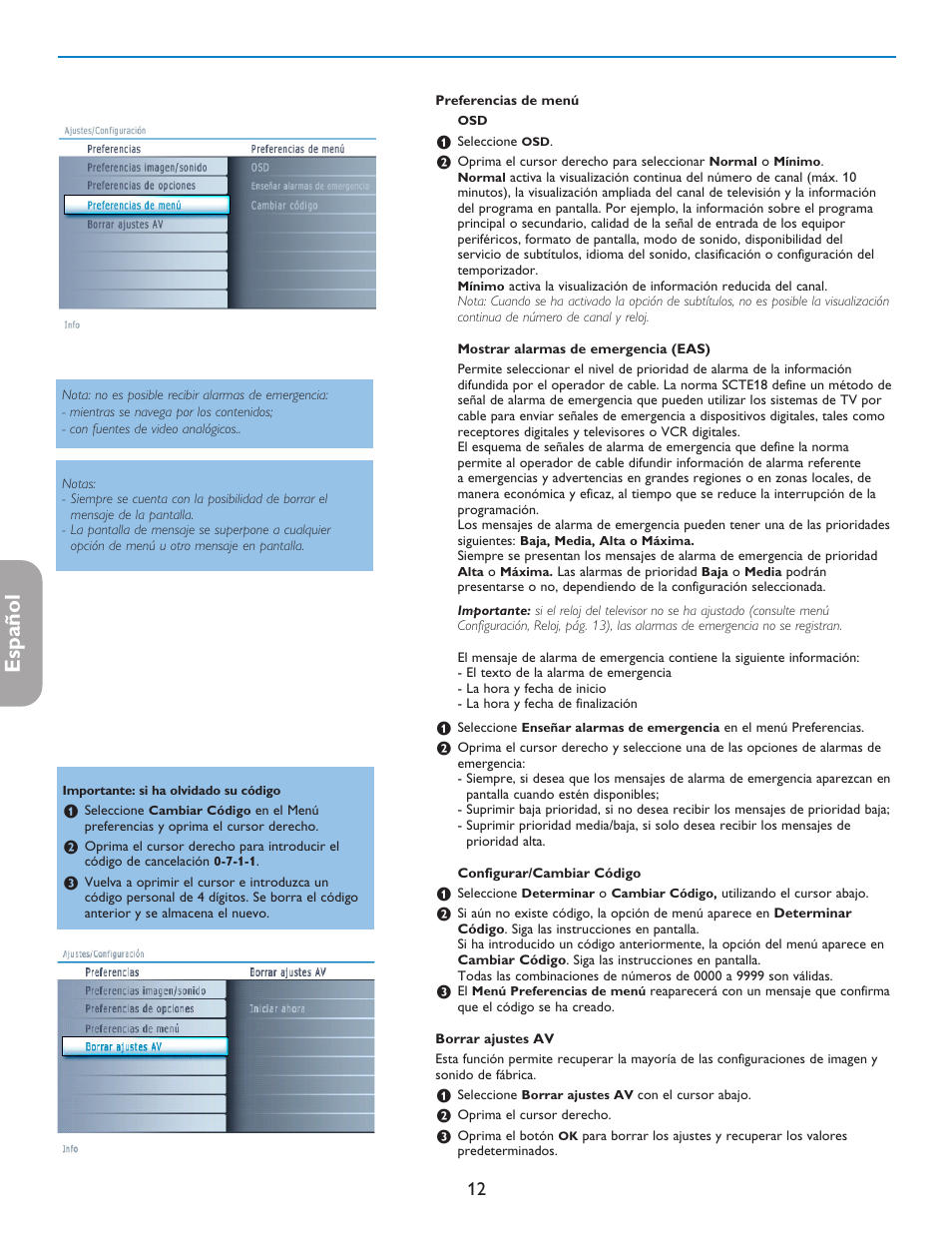 Español | Philips 42PF5421D-37 User Manual | Page 96 / 123