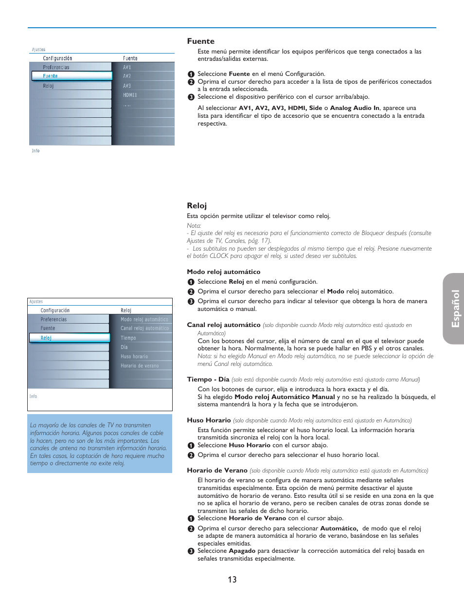 Español | Philips 42PF5421D-37 User Manual | Page 97 / 123