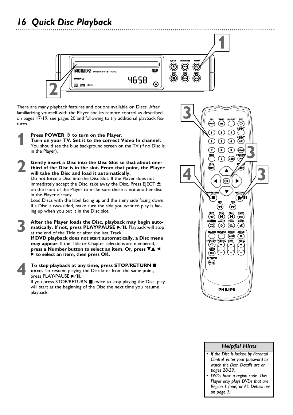 Philips DVD580MT99 User Manual | Page 16 / 47