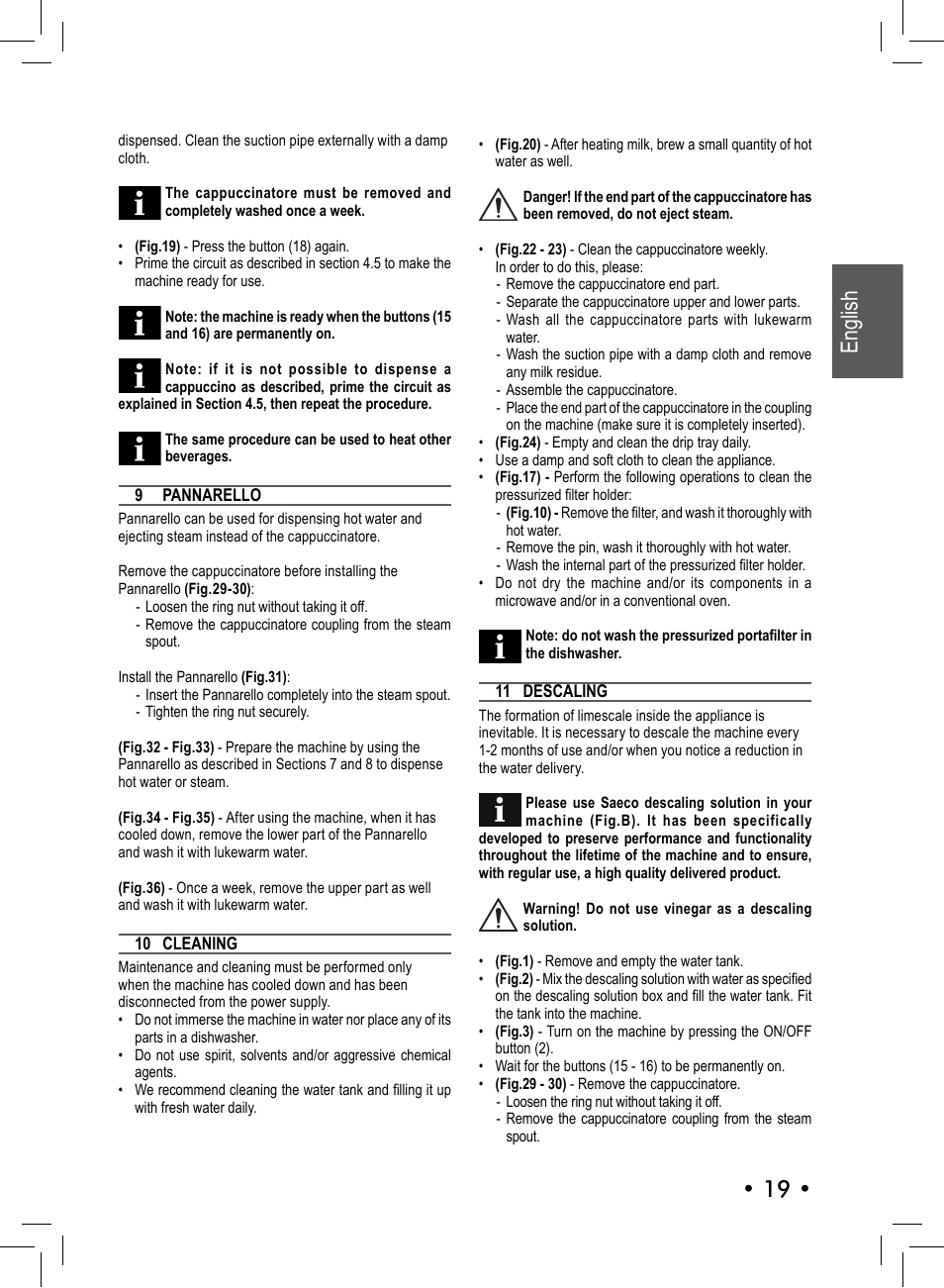 English • 19 | Philips 10001541 User Manual | Page 19 / 76