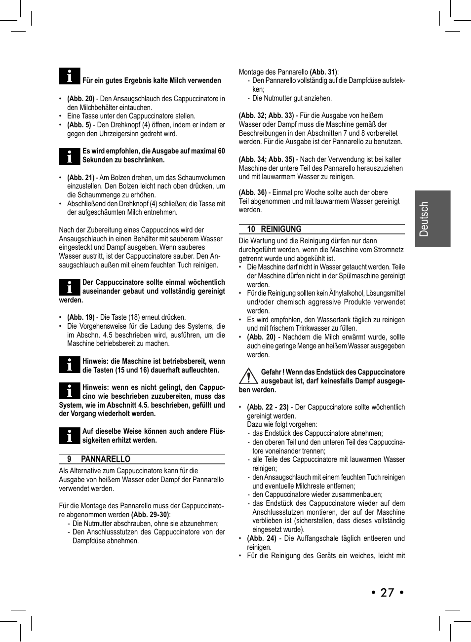 27 • deutsch | Philips 10001541 User Manual | Page 27 / 76