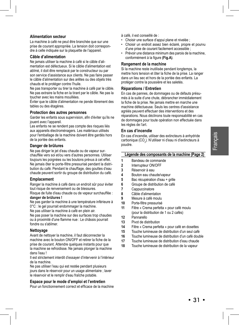 31 • français | Philips 10001541 User Manual | Page 31 / 76