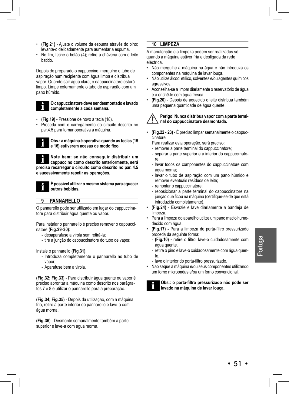 51 • portugal | Philips 10001541 User Manual | Page 51 / 76