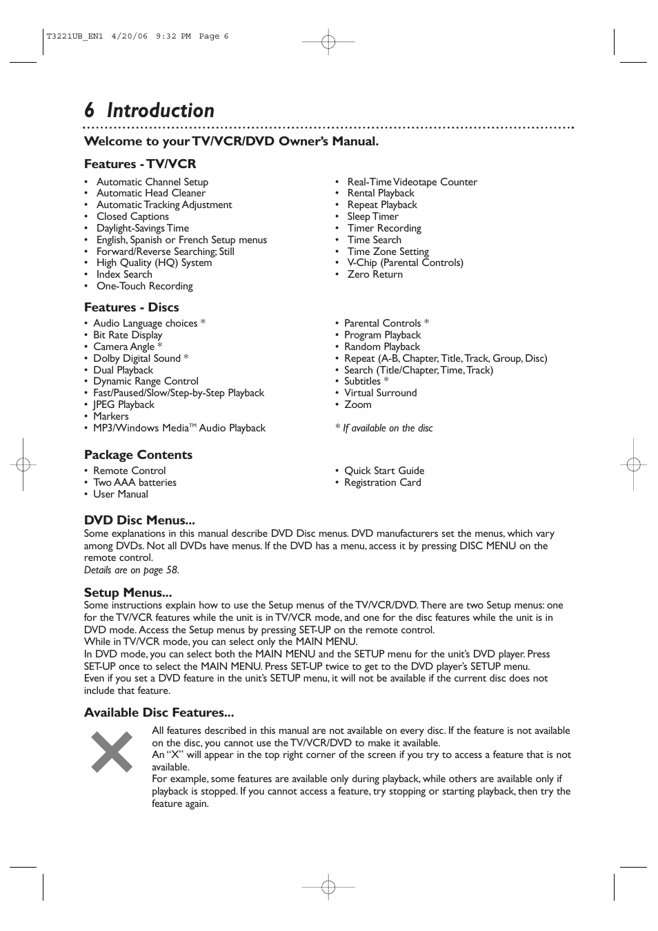 6 introduction | Philips 27PC4326-37 User Manual | Page 6 / 92