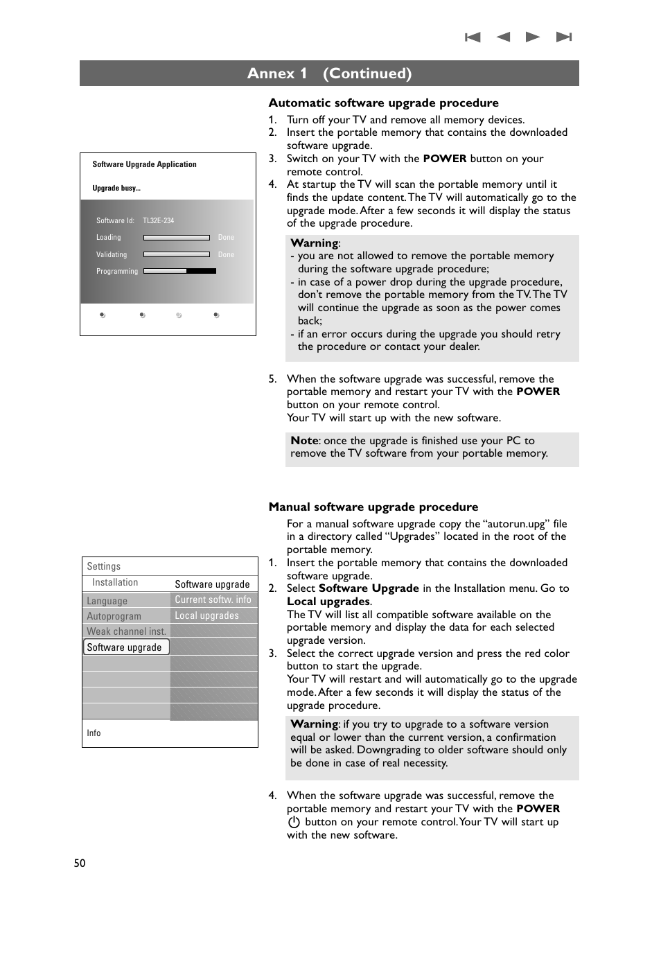 Annex 1 (continued) | Philips 50PF9431D-37B User Manual | Page 52 / 60