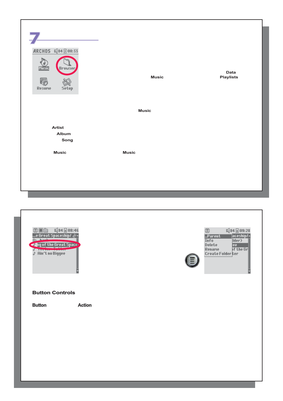 Using the browser | ARCHOS XS100 User Manual | Page 14 / 26