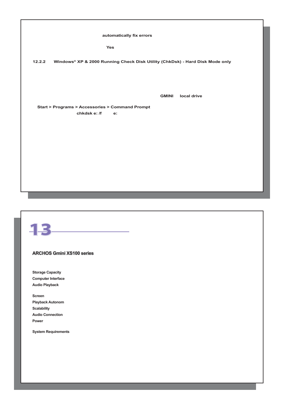 Technical specifi cations | ARCHOS XS100 User Manual | Page 22 / 26