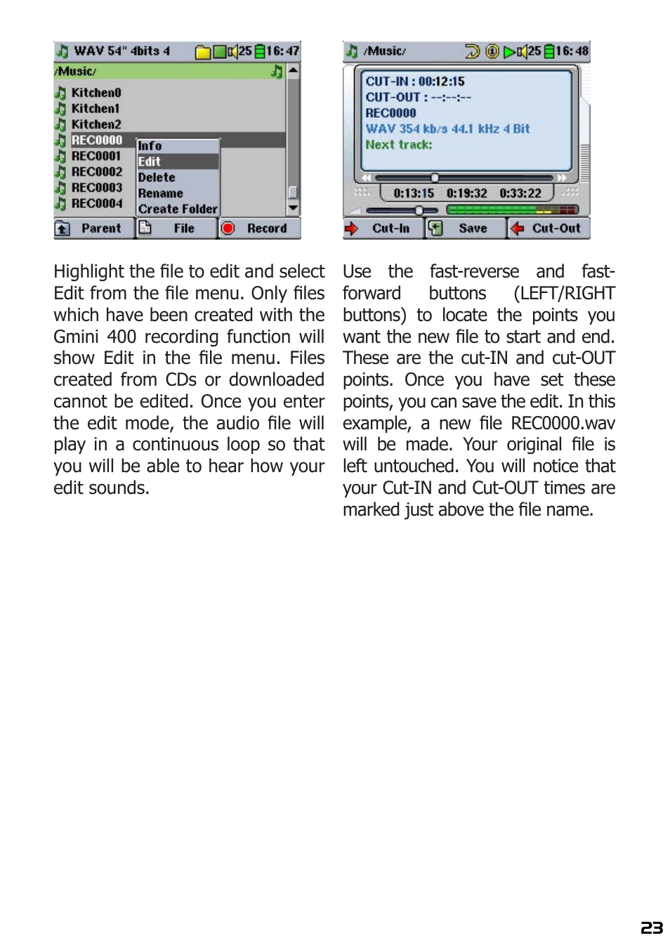 ARCHOS 400 User Manual | Page 23 / 68